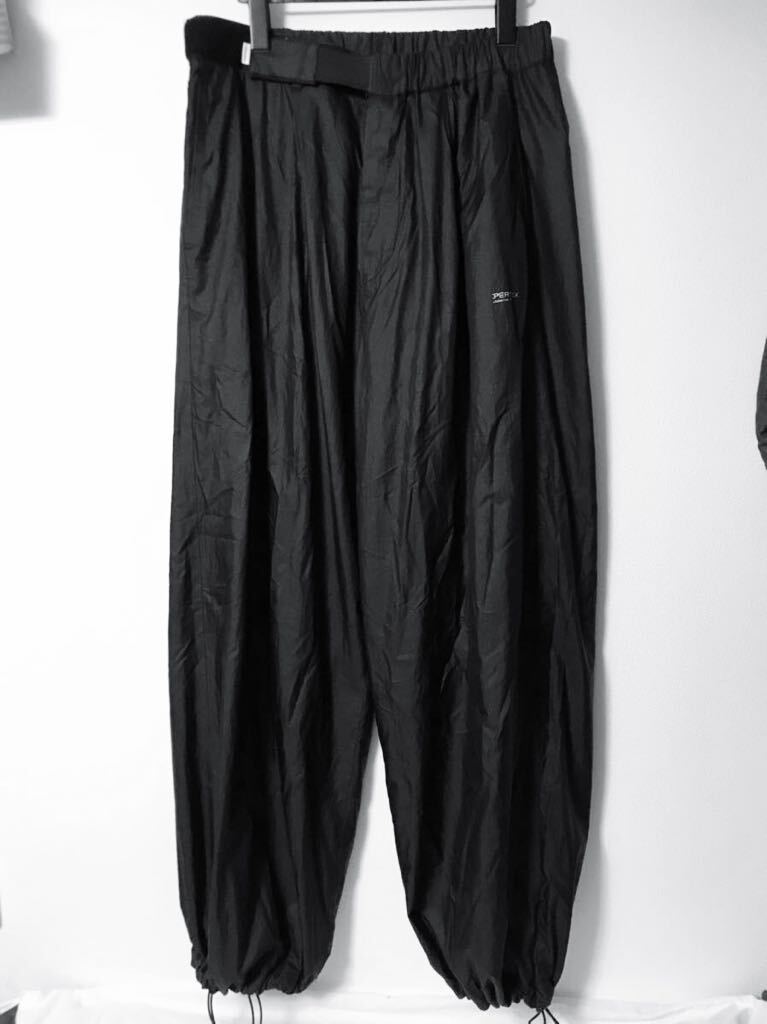 Graphpaper 24SS PERTEX Quantum Air Ripstop Wide Track Chef Pants パーテックスナイロン シェフパンツ ワイド 裾ドローコード 黒