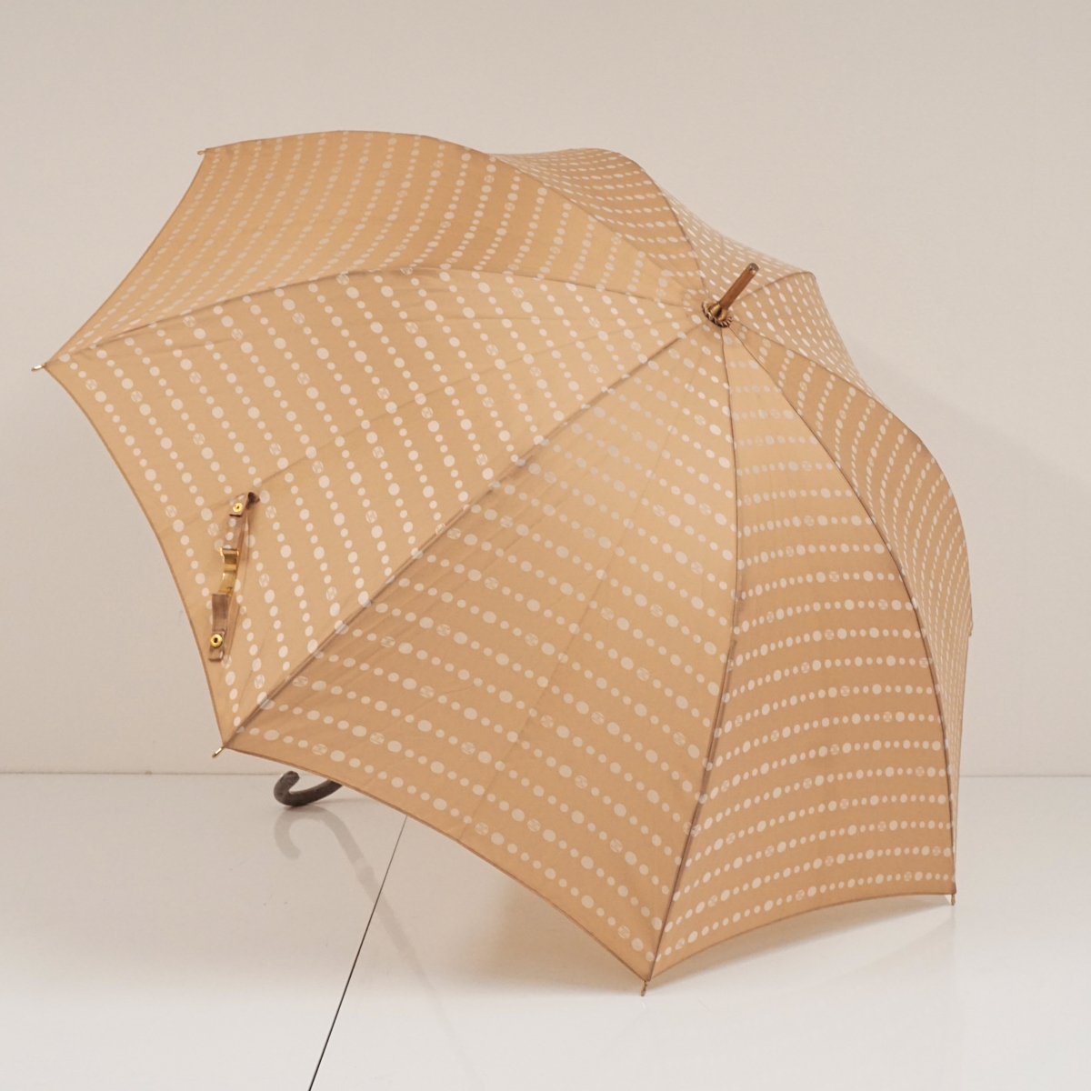 傘 CELINE セリーヌ USED品 絶版 マカダム ドット カーボンフレーム 高級 ブランド 60cm S1771