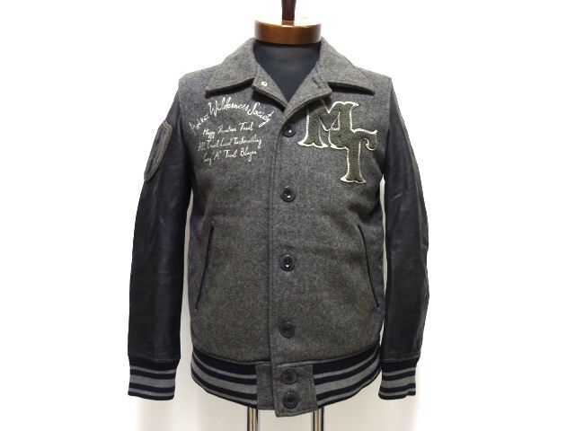 AVIREX VARSITY JACKET M size / アビレックス 袖レザー スタジャン ワッペン 刺繍デコレート メンズ