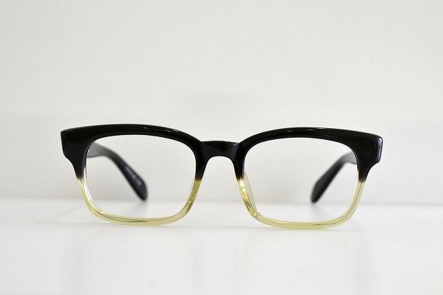鯖江眼鏡 ヴィンテージ メガネフレーム 職人手作り　ブラックイエロー　新品未使用