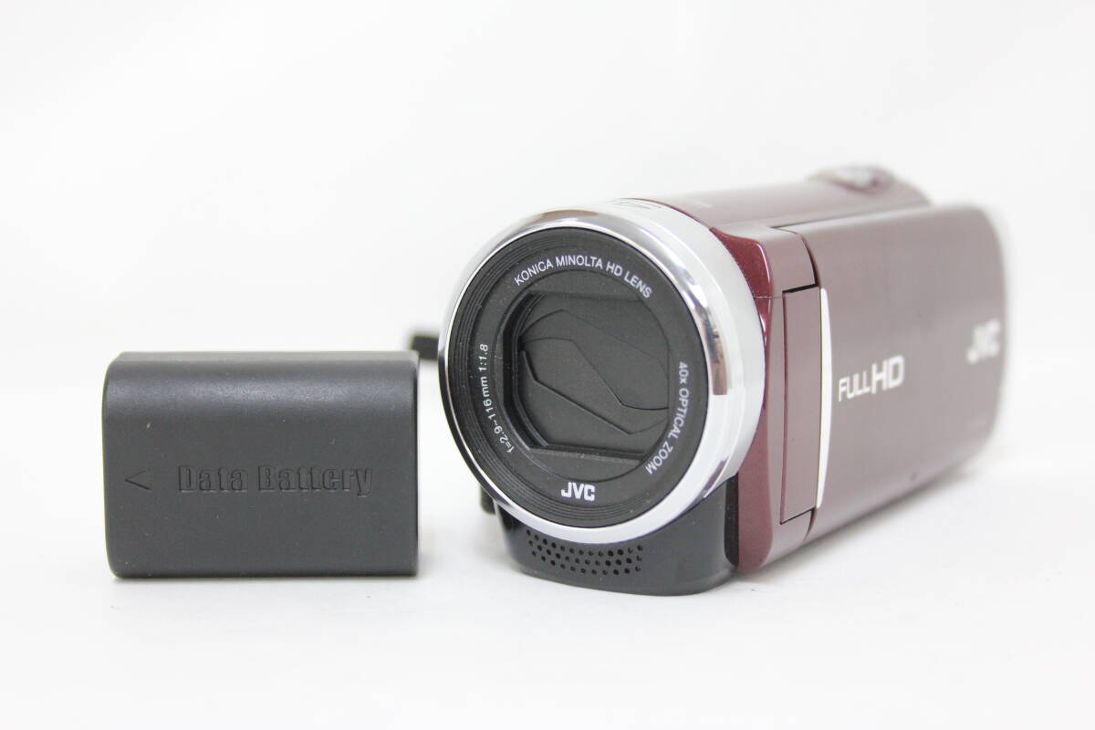 【返品保証】 【録画再生確認済み】JVC Everio GZ-E117-R レッド 40x バッテリー付き ビデオカメラ v7806