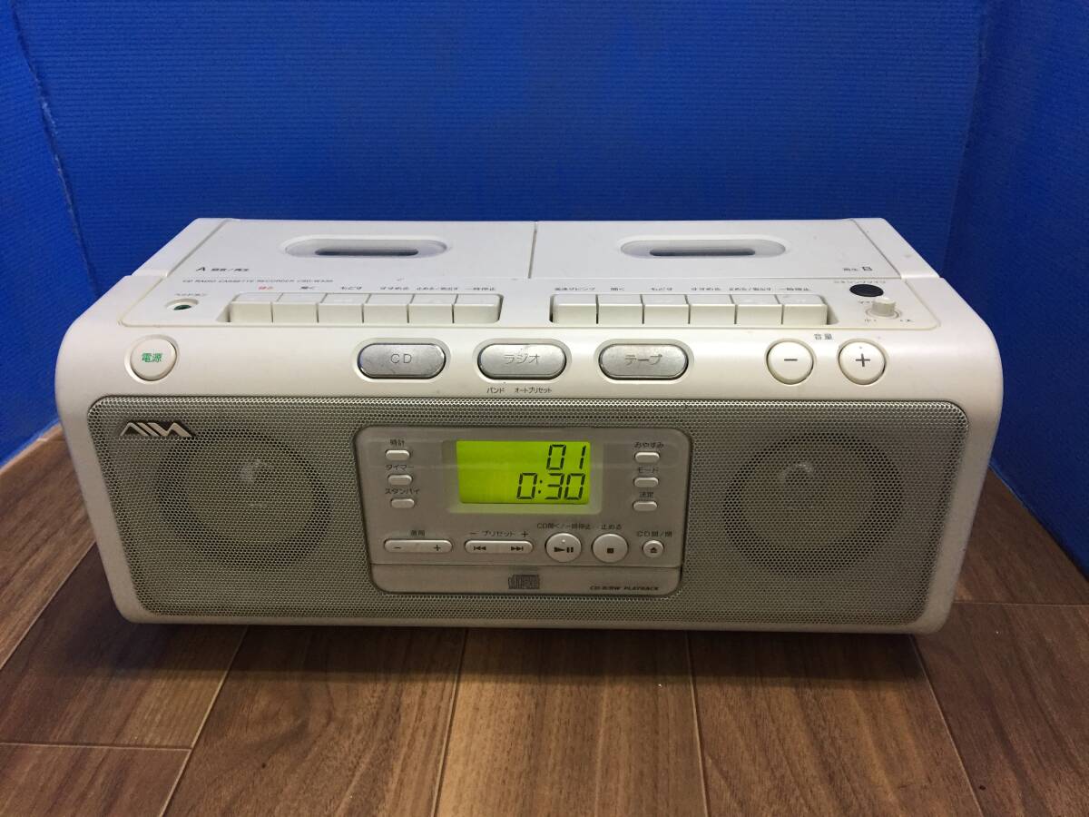 AIWA アイワ ダブルカセット CDラジカセ CSD-W330　中古品4427