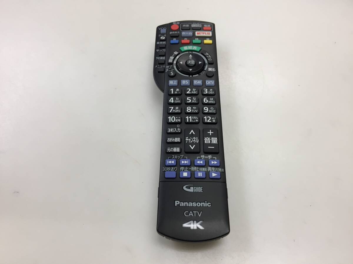 パナソニック テレビリモコン 4K CATV N2QAYB001257 中古品K666