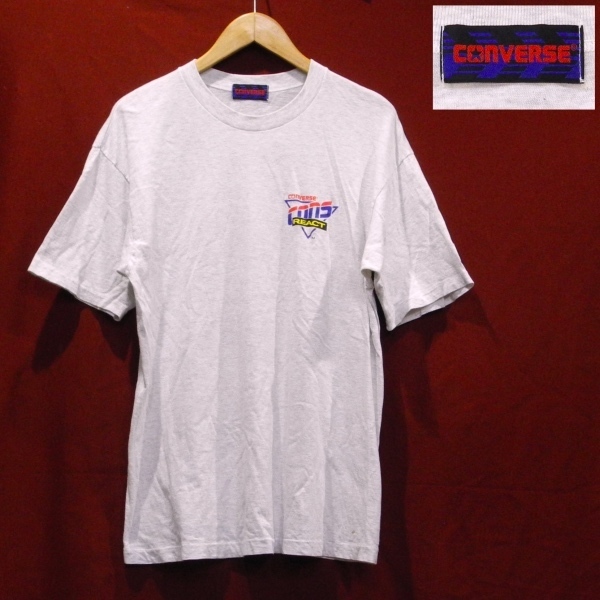 CONVERSE コンバース 80's ～ 90’s オールド ビンテージ CONS REACT ロゴ バスケット nba Tシャツ グレー L