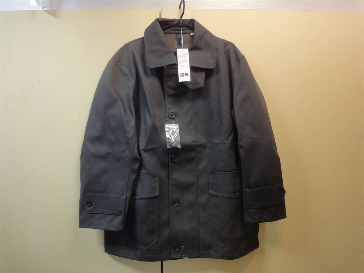 ◆j25-5W2441 /【新品】ユニクロ ハーフコート 黒 メンズ Lサイズ ★ UNIQLO
