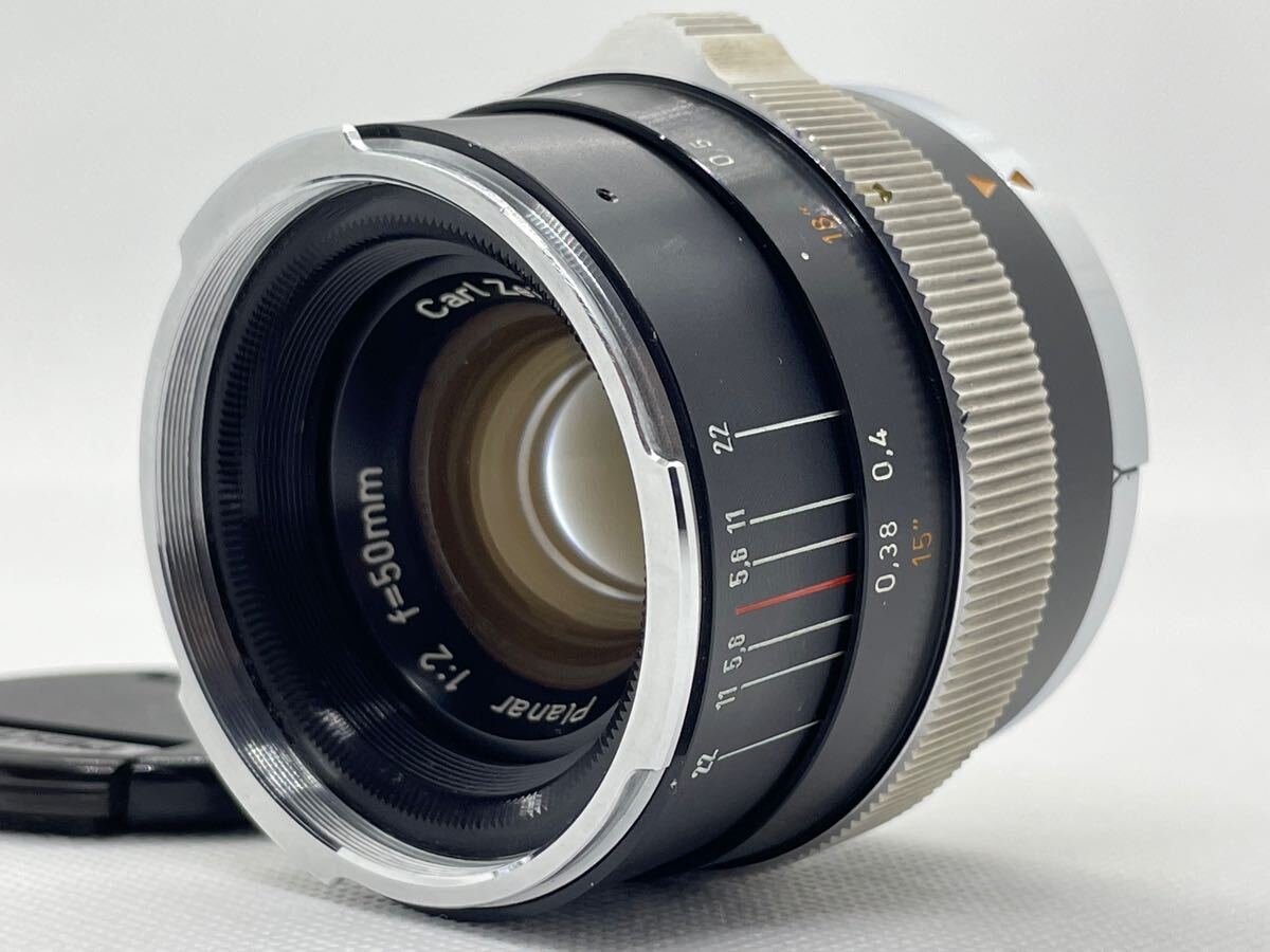 【AB 美品】Carl Zeiss Planar 50mm f2 CONTAREX プラナー ブラック 単焦点レンズ KY8