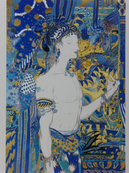 天野喜孝、アラビアンナイト、希少画集画、新品高級額装付、mai