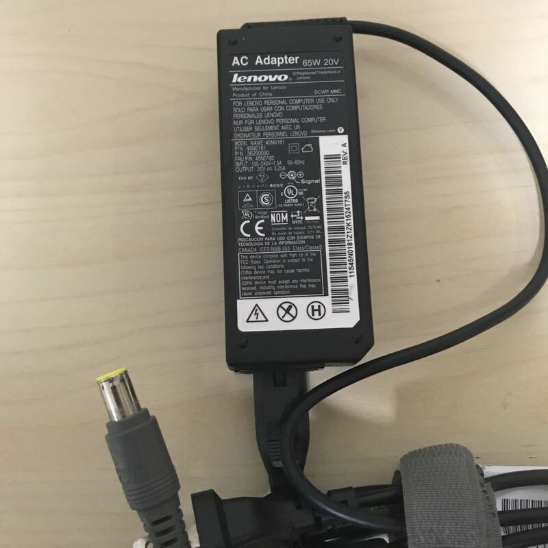 lenovo ACアダプター 45n0181 65w 20v