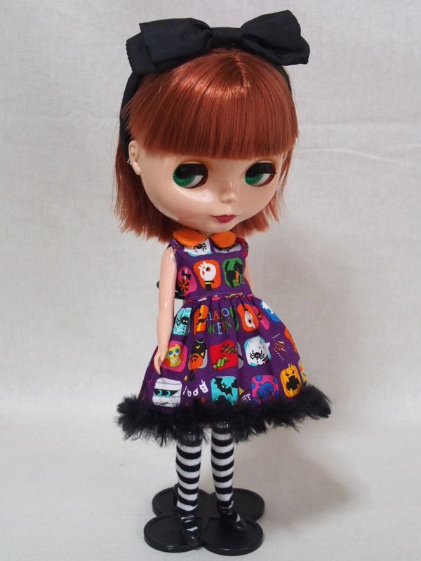 Doll Dressing♪ハンドメイド ペッパーちゃん/ブライスお洋服セット人形アウトフィット/ハロウィン衣装/ワンピース/ドレス/ドール服/靴下