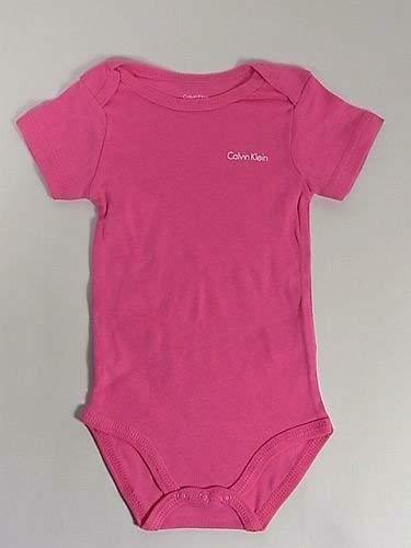 CK Calvin Klein カルバンクラインベビーキッズ子供服女の子用半袖ロンパース（ピンク）0-3ヶ月用60cm