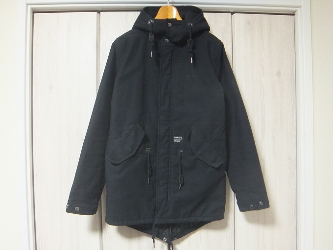 carhartt wip CLASH PARKA 中綿入りジャケット S 黒☆カーハート ワークインプログレス クラッシュパーカー モッズコート ブルゾン