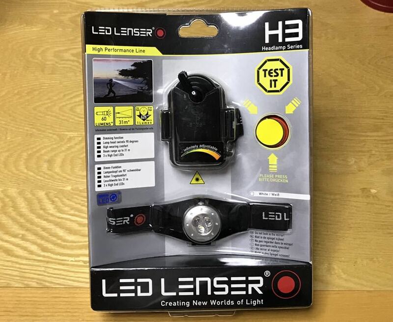 LEDLENSER　レッドレンザー LEDヘッドライト H３ 防災/作業用 コンパクト　軽量　レア　廃盤　終売　OPT-７８６５B