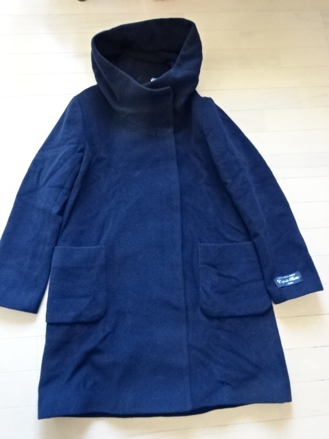 11号 ＥＳＰＲＩＴＭＵＲエスプリミュール　Lサイズ フード付コート濃紺ロング タグ付き新品