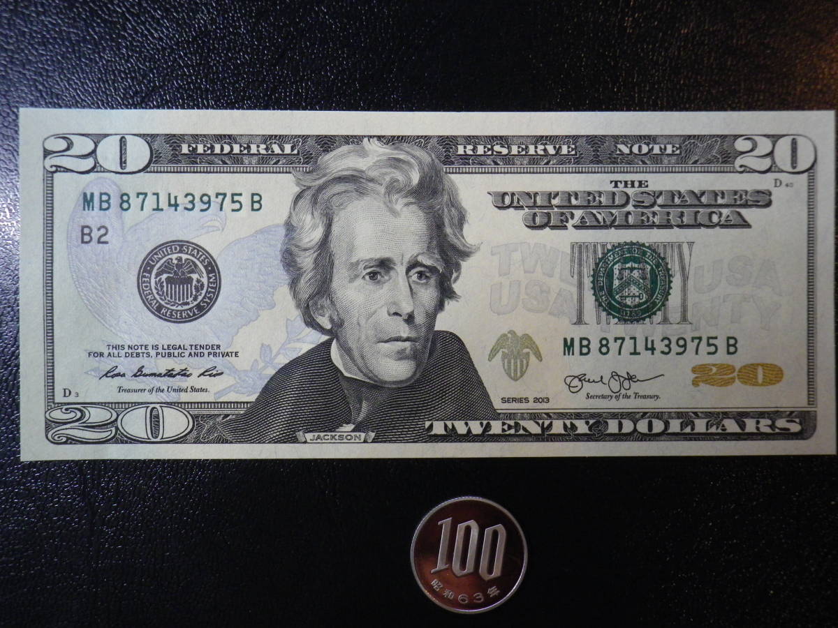 USA/アメリカ 2013年 20Dollars 未使用 B2 MB-B