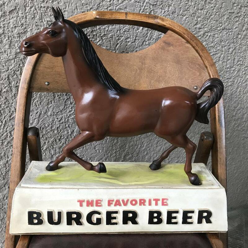 希少！ 50's アメリカアンティーク BurgerBeer ビール店頭看板 USA製ヴィンテージ 雑貨/イギリスニューヨーク70'sカリフォルニア家具レトロ