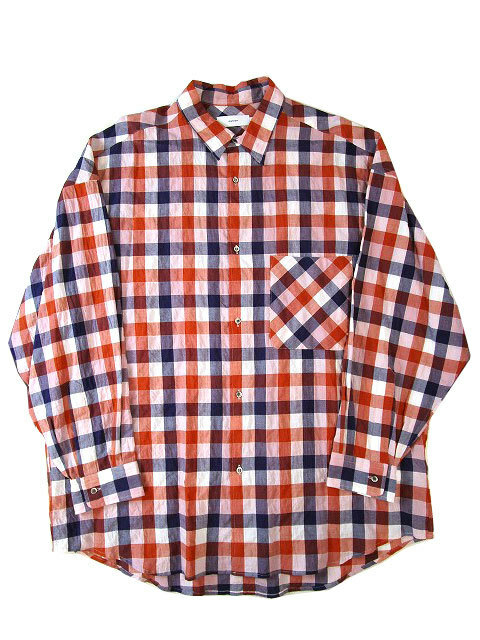 新品 Graphpaper グラフペーパー Check Oversized Shirt オーバーサイズチェックシャツ F