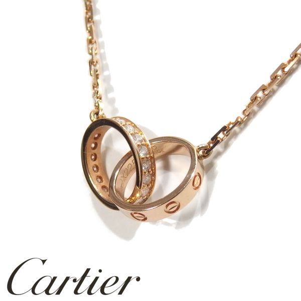 良品★Cartier Baby Love Necklace Diamond B7013900 K18PG 750 ピンクゴールド ベビーラブ ネックレス ダイヤモンド ダイヤ カルティエ★