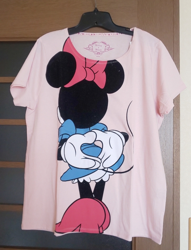 ☆ディズニー☆ミニーちゃんの後ろ姿☆ピンクのTシャツ☆3Lサイズ☆