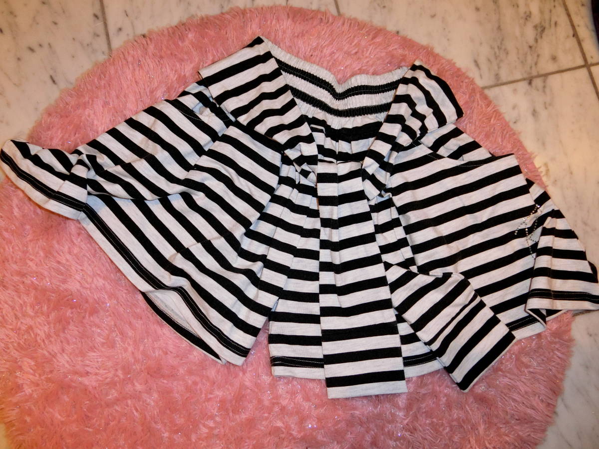 RUSKGIRL　ボーダー　キュロット　スカート　xsサイズ