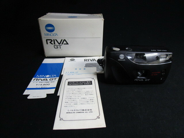 【匿名配送】昭和レトロ フイルムカメラ ミノルタ RIVA GT 未使用 動作確認済 元箱付き