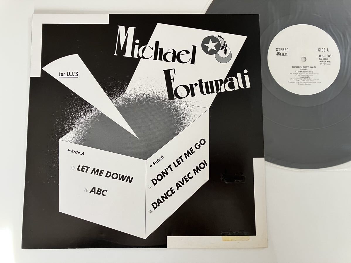 【88年非売品プロモ】Michael Fortunati for D.J.'S 12inch ALDJ1008 マイケル・フォーチュナティ,Let Me Down,EUROBEAT,Hi-NRG,PROMO,