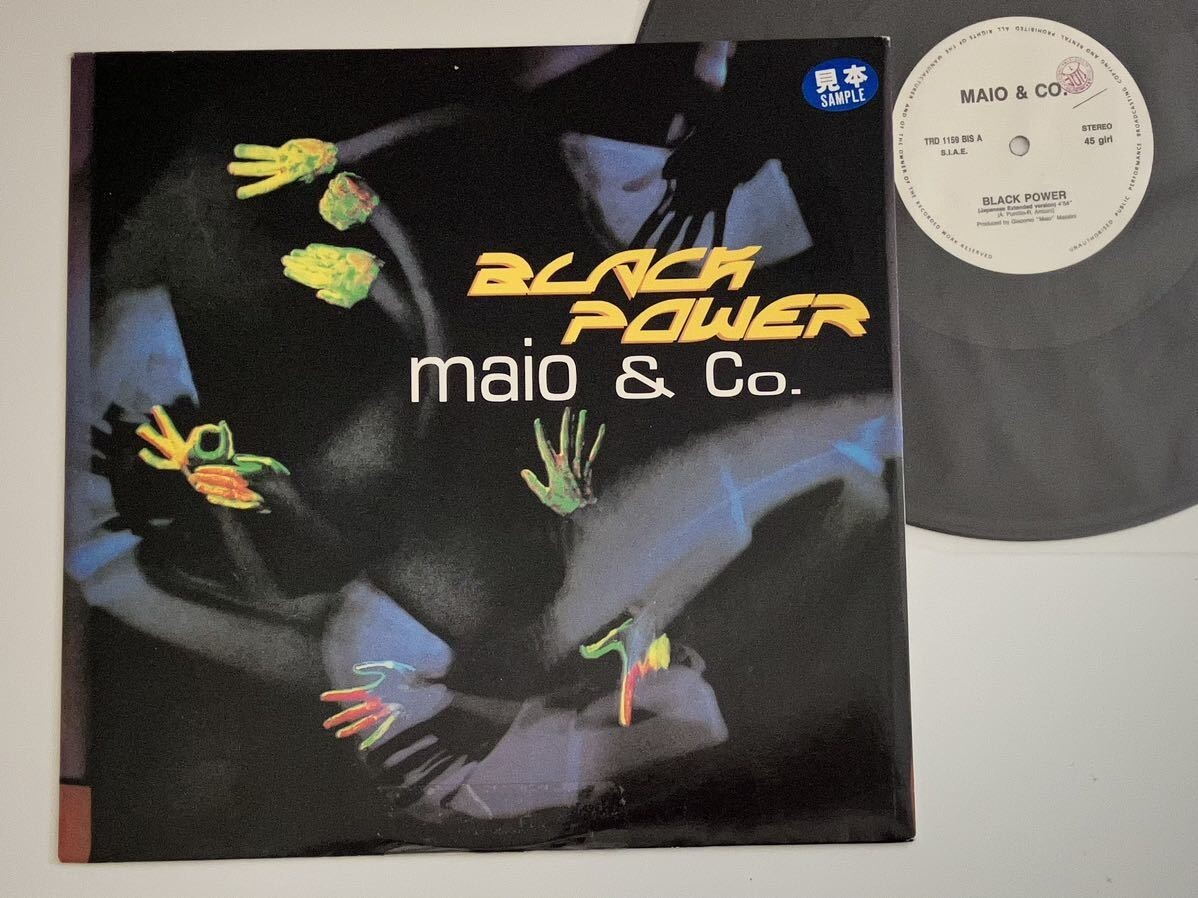 【伊Ori/PROMO】MAIO & CO. / BLACK POWER(Japanese Extended VerMix VerAcapella)12inch TIME-RECORDS ITALY TRD1159BIS 90年Hi-NRG名曲