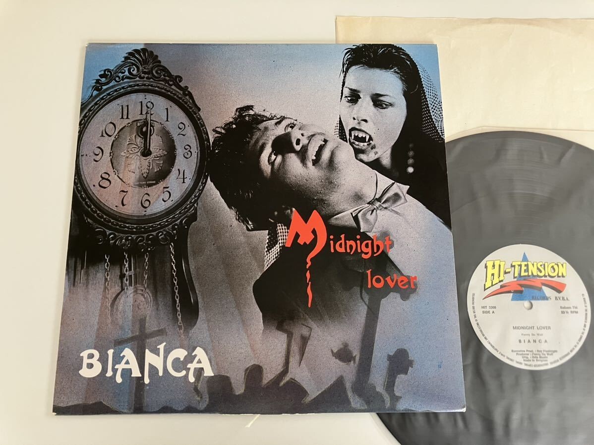 【ベルギー盤】BIANCA / Midnight Lover 12inch HI-TENSION RECORDS HIT3308 88年Hi-NRG,EUROBEAT,ビアンカ,cw/Inst,ユーロビート,