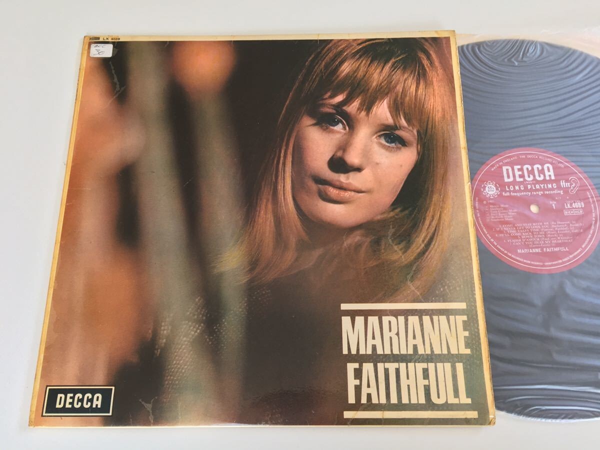 【UK Ori/MONO盤】Marianne Faithfull LP DECCA ENGLAND LK.4689 65年作,マリアンヌ・フェイスフル,コーティングジャケ,インナーあり