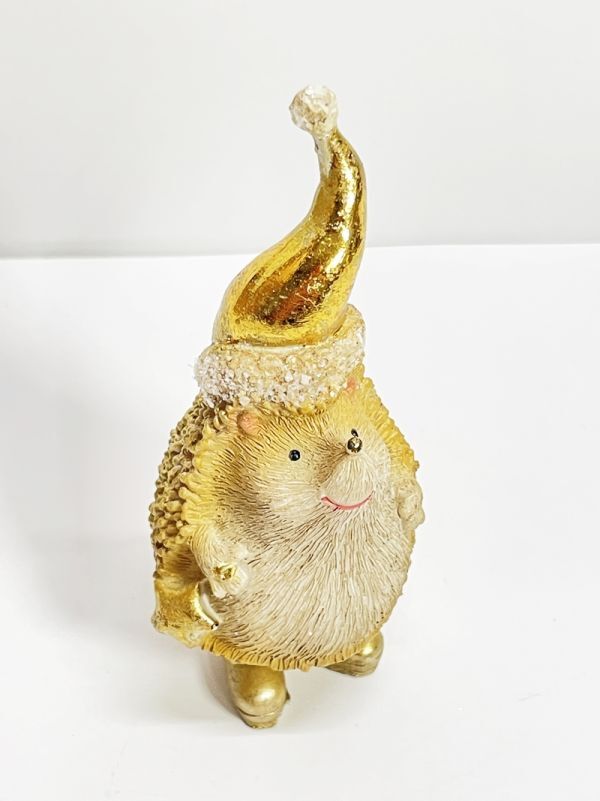 クリスマス Xmas オブジェ ハリネズミ ゴールド 置物 小物 おしゃれ かわいい 飾り インテリア クリスマス雑貨