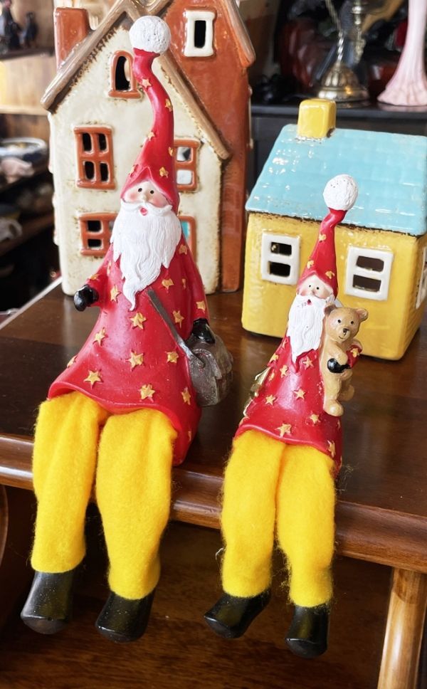クリスマス Xmas オブジェ サンタ サンタクロース Sサイズ スター お座り 卓上 置物 おしゃれ かわいい 飾り インテリア クリスマス雑貨