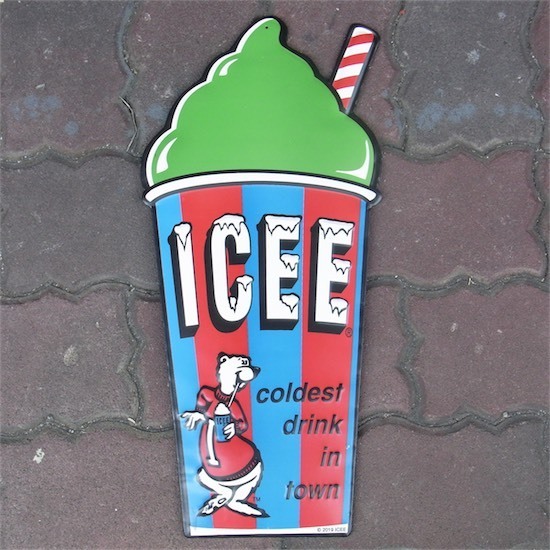 NEW US embossed SIGN ★ ICEE CUP アイシー 看板 GREEN