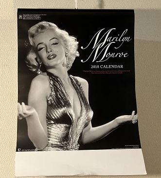 マリリン・モンロー　Marilyn Monroe 2018 CALENDAR カレンダー 中古 送料無料