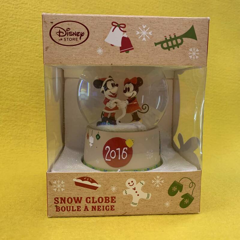 Disney Store★2016年★ミッキーマウス・ミニーマウス★クリスマス★スノーグローブ★ディズニー ストア★Snow Globe
