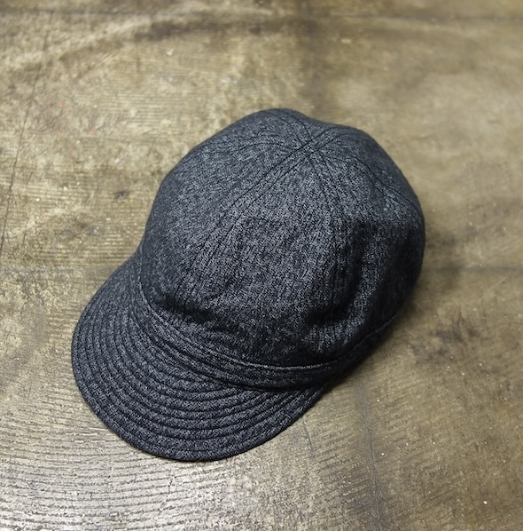 TK 新品 クッシュマン CUSHMAN ブラックシャンブレー メカニックキャップ 帽子 ワークキャップ L