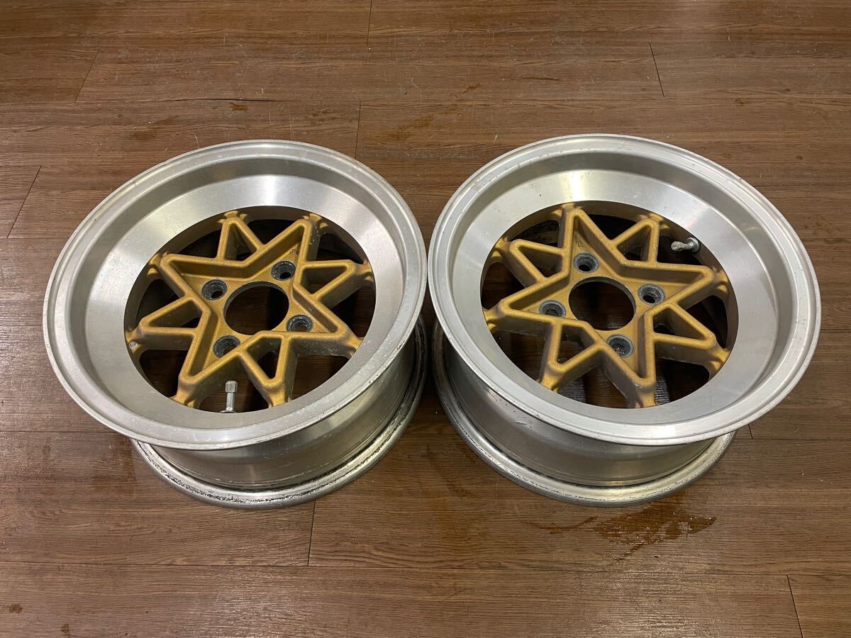 旧車深リム　テクノレーシングTECHNO RACING　14インチ　6.5JJ×14 オフセット＋9　PCD 114.3 4穴　当時物稀少　2本