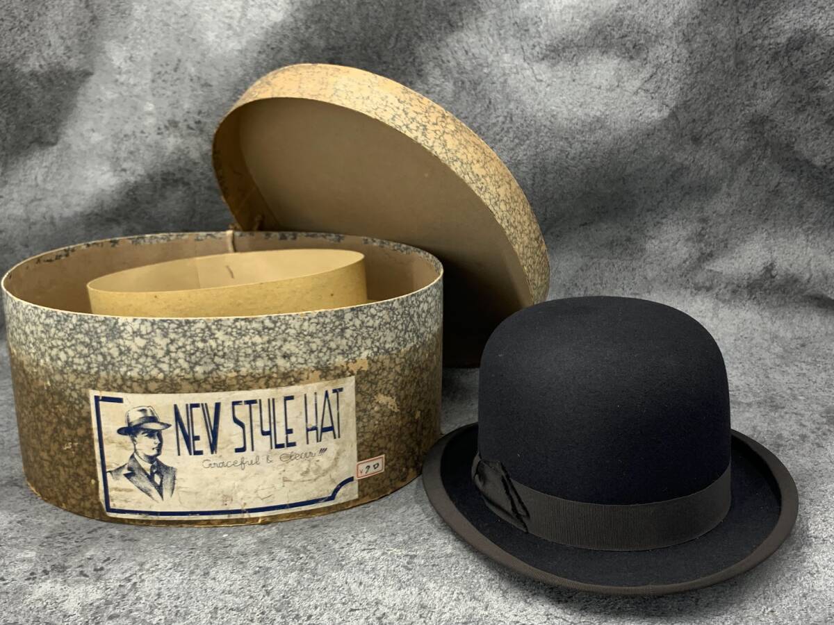 【 レトロ アンティーク ボーラーハット コンフォートハット ターキー 】ヴィンテージ ハット 紳士 ファッション