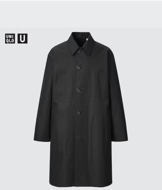 UNIQLO U（ユニクロ ルメール コラボ） ステンカラーコート Black XL 新品未使用タグ付き レア