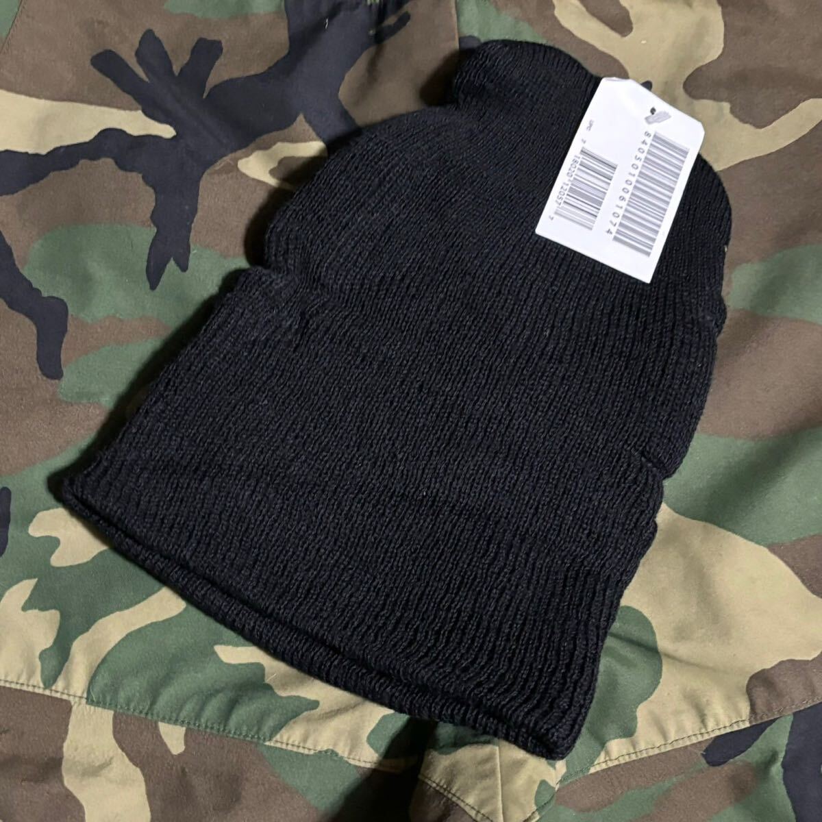 米軍 放出品 新品 未使用 07年　ビーニー ニット　キャップ　 帽子 ブラック　デッドストック