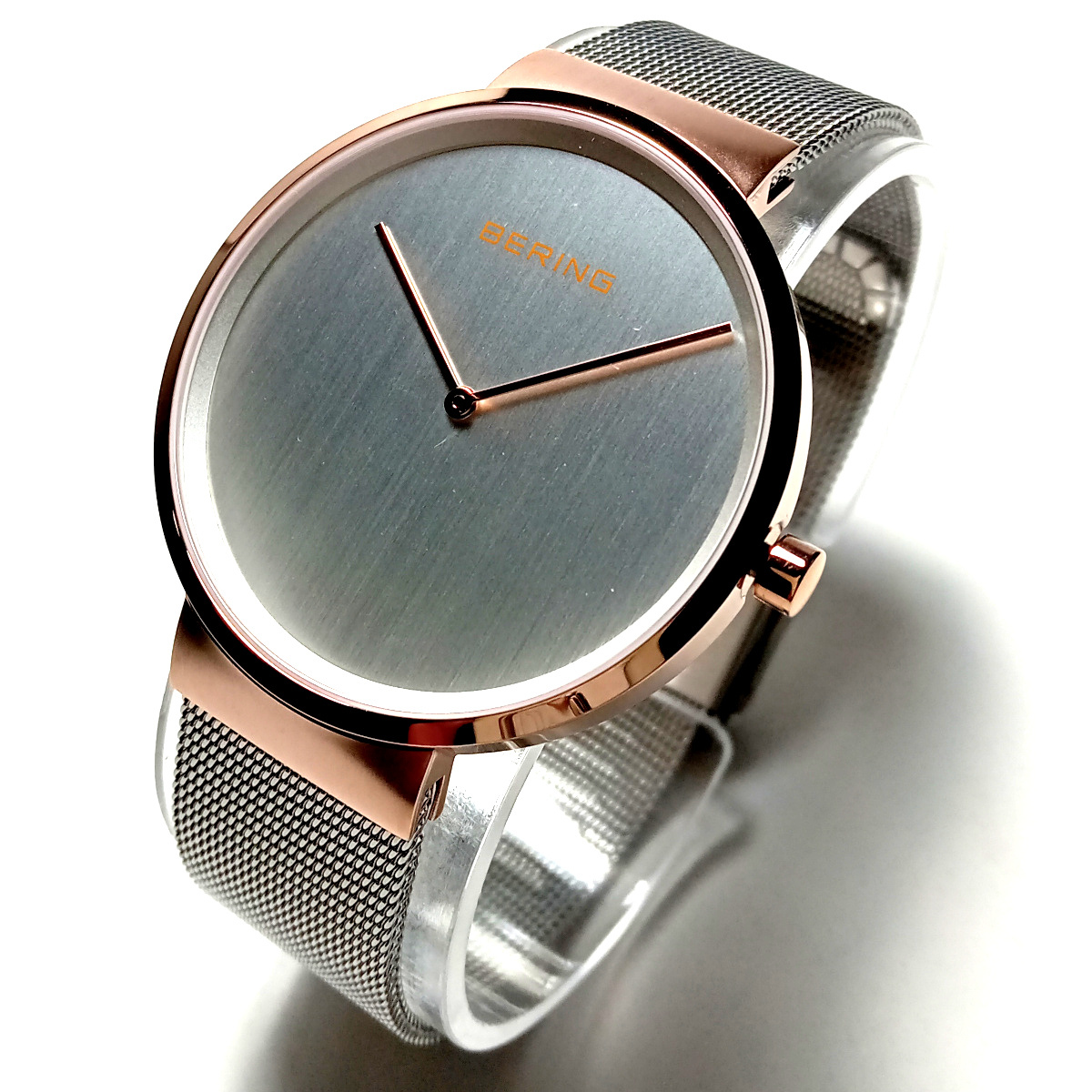 【berw5】BERING　ベーリング　腕時計　CLASSIC COLLECTION/クラシック　14539-060　ピンクゴールド×シルバー　ラウンド　メッシュベルト