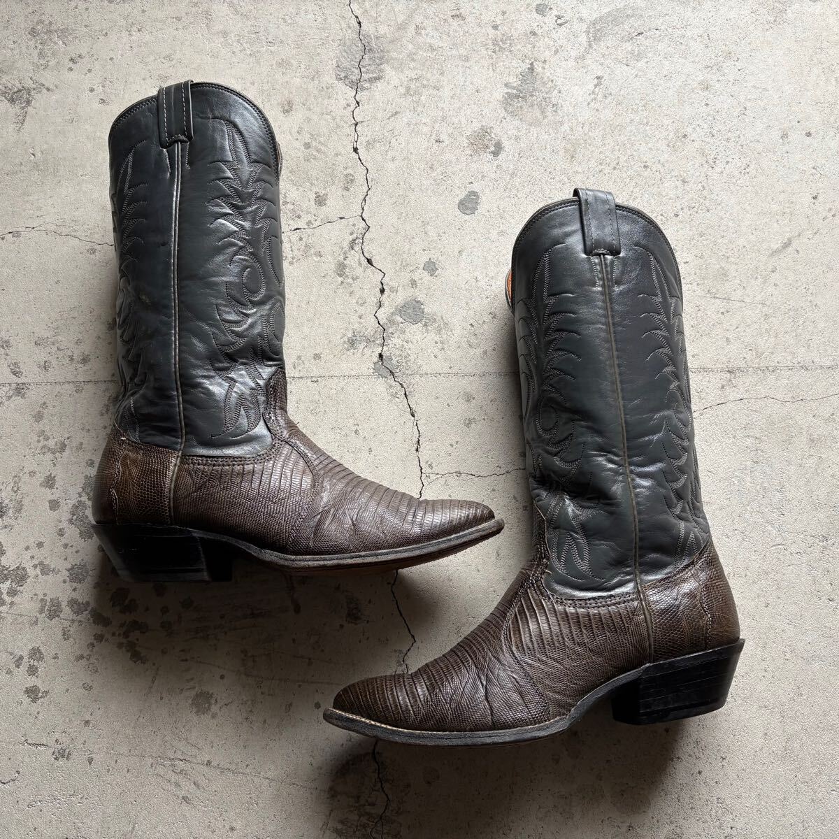 70〜80s レディース　noconaboots ノコナリザードウエスタンブーツ USA製 アメリカ製 ヴィンテージ 