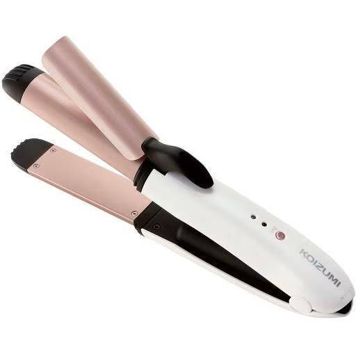 ◆新品 コイズミ KOIZUMI コードレス2WAYアイロン KHR-7430/W [ストレート＆カール/セラミックコーティング/microUSB充電対応] 1点限り