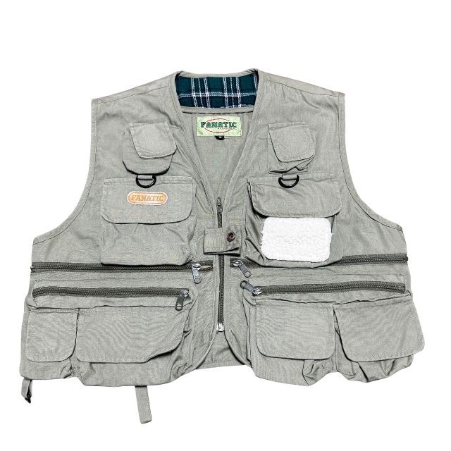 使用感薄い美品 80年代 当時物 フィッシング ベスト 釣り ウェア 超多機能　　FANTATIC ポケット内側多数 ヴィンテージ 雅瀬1014