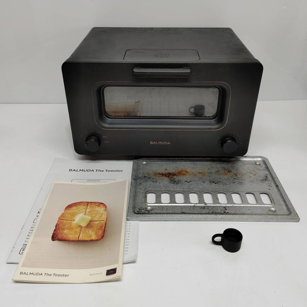 ●動作品 バルミューダ K01E スチームトースター BALMUDA ブラック オーブントースター 2018年製 The Toaster トースト クッキー B1123