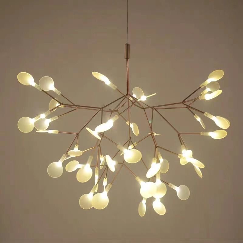 美品登場☆ペンダントライト ツリーリーフ ★ 吊り下げ 天井照明 インテリア照明 LEDシャンデリア D72cm 45灯