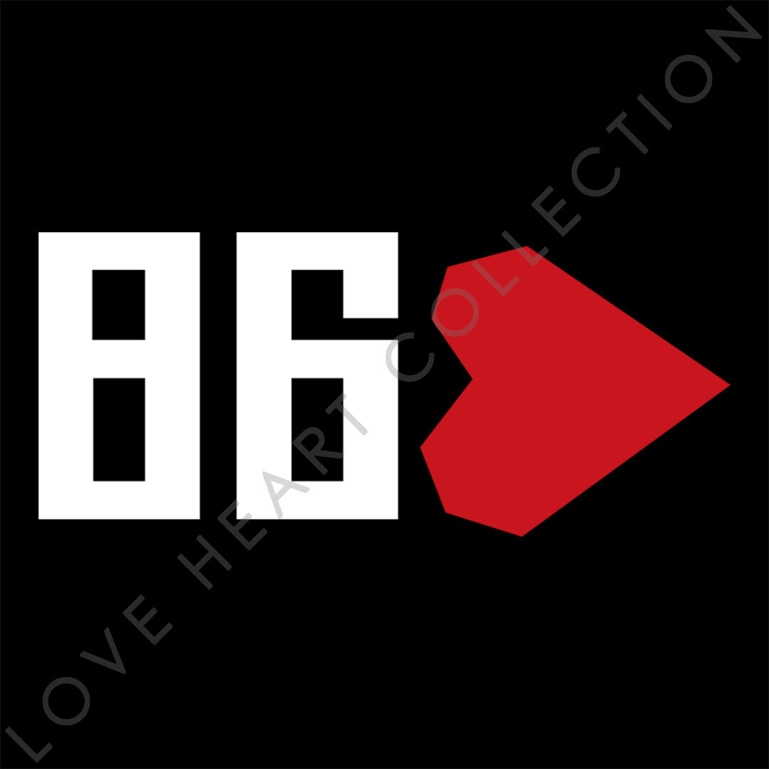 新品・未使用☆トヨタ 86　ハートステッカー　ホワイト　1枚　LOVE HEART COLLECTION　TOYOTA ハチロク　|切り文字|切文字|新品|送料無料