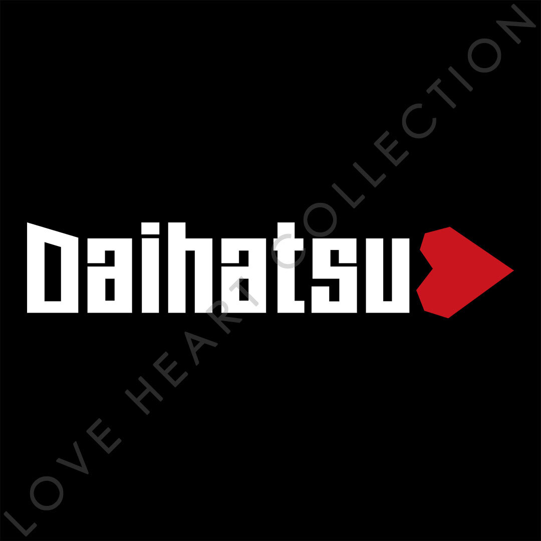 新品・未使用☆ダイハツ　ハートステッカー　ホワイト　1枚　LOVE HEART COLLECTION　DAIHATSU　| 切り文字 | 切文字 | 新品 | 送料無料