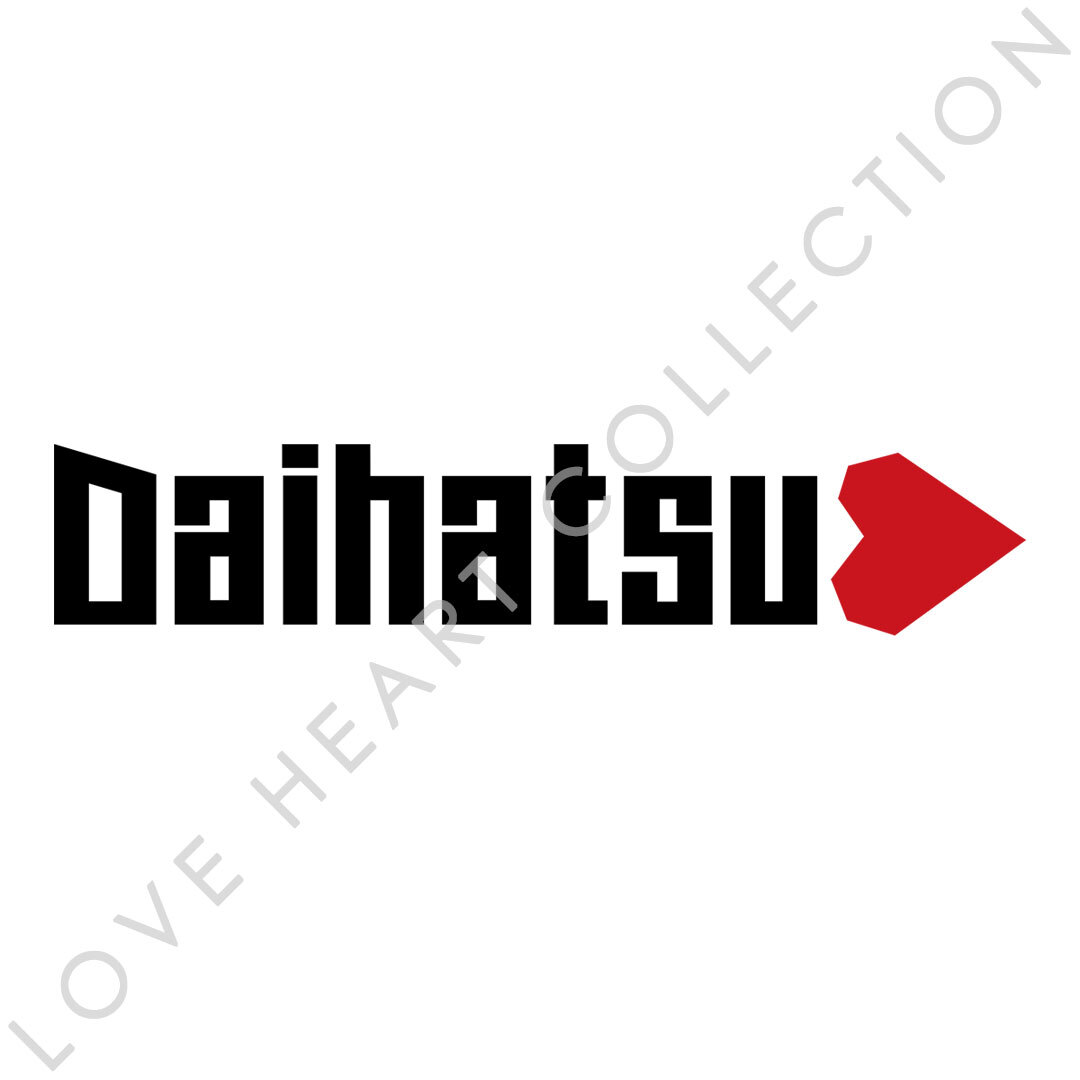 新品・未使用☆ダイハツ　ハートステッカー　ブラック　1枚　LOVE HEART COLLECTION　DAIHATSU　| 切り文字 | 切文字 | 新品 | 送料無料