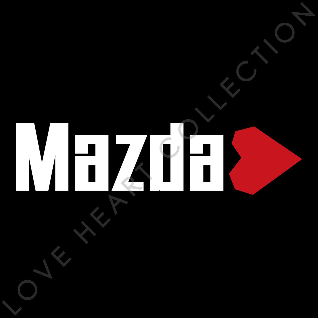 新品・未使用☆マツダ　ハートステッカー　ホワイト　1枚　LOVE HEART COLLECTION　MAZDA　|デカール|切り文字|切文字|新品|送料無料