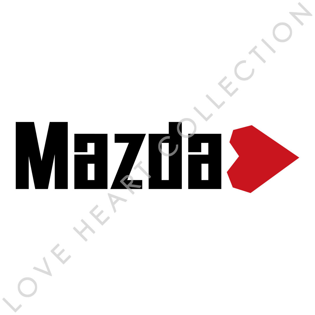 新品・未使用☆マツダ　ハートステッカー　ブラック　1枚　LOVE HEART COLLECTION　MAZDA　|デカール|切り文字|切文字|新品|送料無料