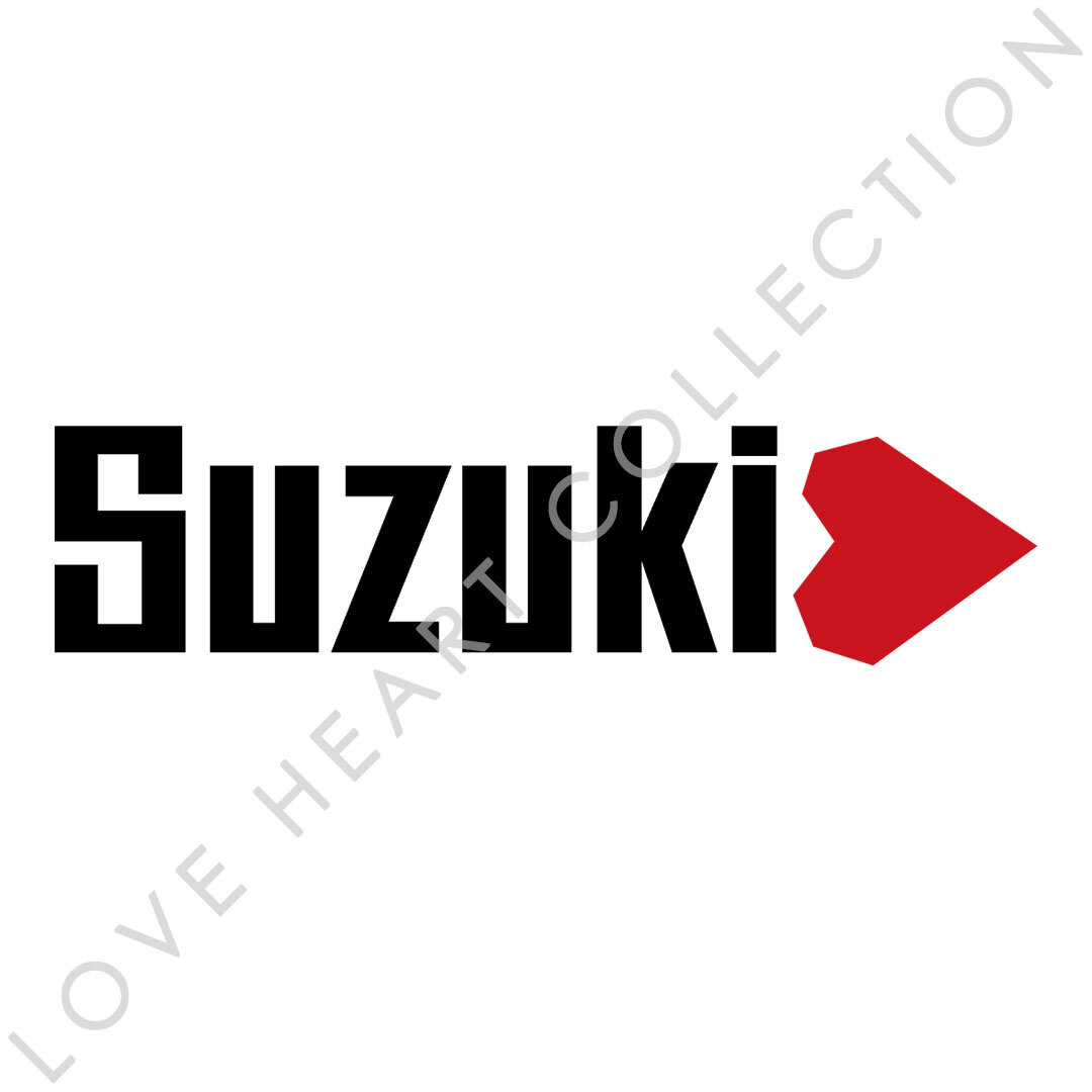 新品・未使用☆スズキ　ハートステッカー　ブラック　1枚　LOVE HEART COLLECTION　SUZUKI　|デカール|切り文字|切文字|新品|送料無料